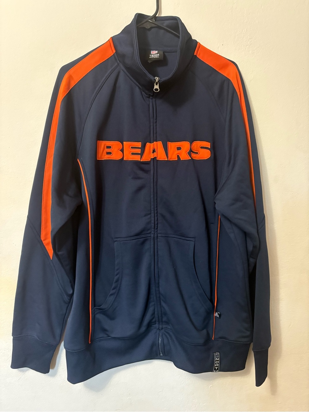 Men’s NFL Chicago Bears Navy & Orange Team full zip Jacket